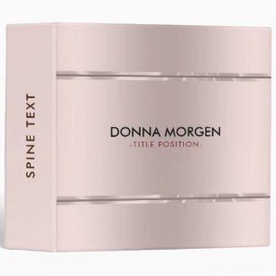 Modern Image of shiny rose-gold  3 Ring Binder