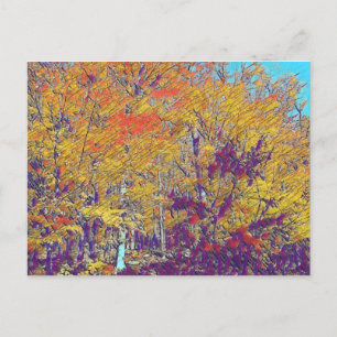 modern impressionist Trees  Postcard