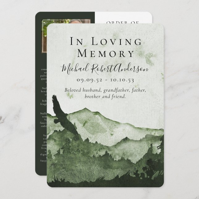 Modern In Loving Memory Funeral Program (Front/Back)