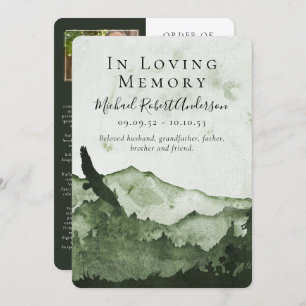 Modern In Loving Memory Funeral Program