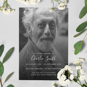 Modern In Loving Memory Funeral Program