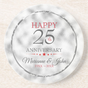 Modern Indistinctly Light Grey Glass Coaster