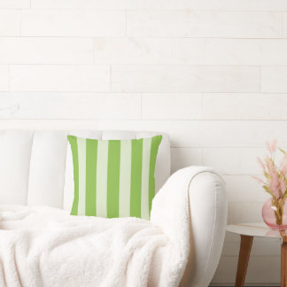 Modern Indoor/Outdoor Green Stripe Throw Pillow