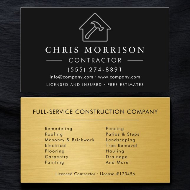Modern Industrial Construction Company Business Card (Creator Uploaded)
