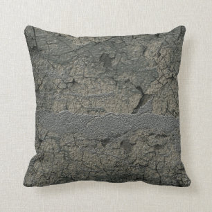 Modern Industrial Faux Stone Cement Style Throw Pillow