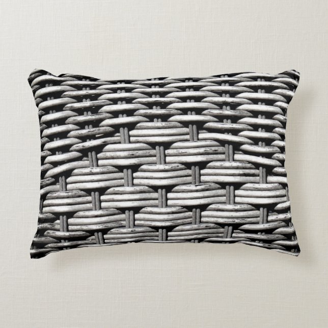 Modern Industrial Metal Weave Pattern  Accent Pillow (Front)