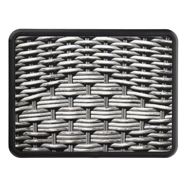 Modern Industrial Metal Weave Pattern  Trailer Hitch Cover (Front)