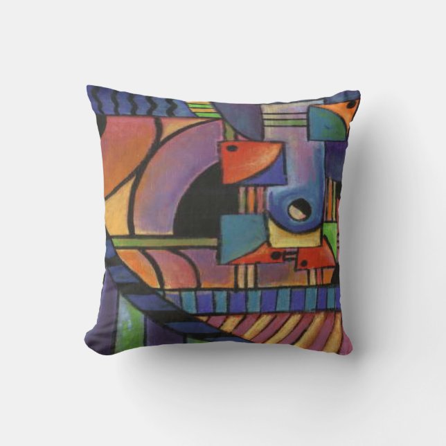 Modern Industry Throw Pillow (Front)