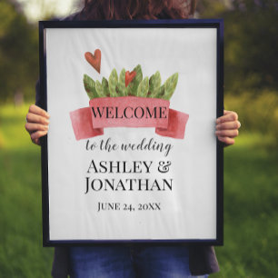 Modern Informal Wedding Welcome Poster