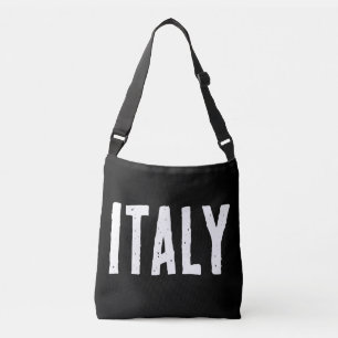 Modern initals Black and white Italy  Crossbody Bag