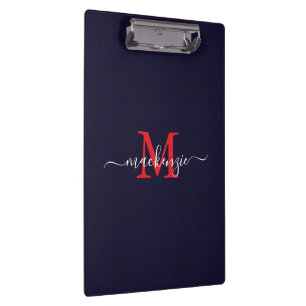 Modern Initial and Name Personalized Clipboard