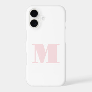 Modern Initial Monogram Blush Pink