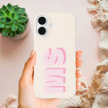 Modern Initial Monogram iPhone 16 Case<br><div class="desc">Create your own personalized iPhone Case with custom initial name in modern typography. Available in a variety of colours and styles.</div>