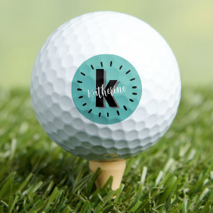 Modern Initial Monogram Golf Balls