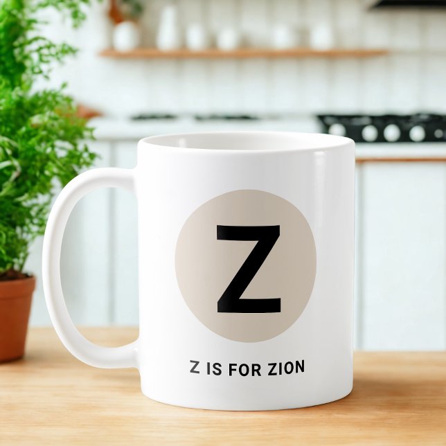 Modern Initial Mug – “Z is for [Name]” Design (Créateur téléchargé)