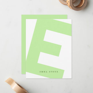 Modern Initial Oversized Monogram and Name Card