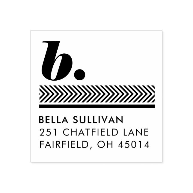 Modern Initial Return Address Stamp (Imprint)