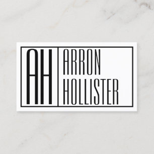 Modern Initials & Name Logo Business Card