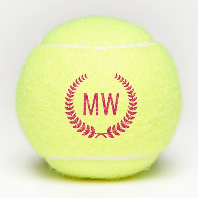 Modern Initials Tennis Balls (Front)