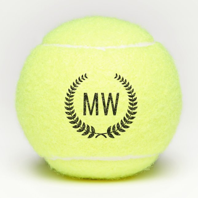 Modern Initials Tennis Balls (Front)
