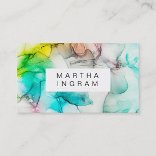 Modern Ink Art Abstract Design Business Card