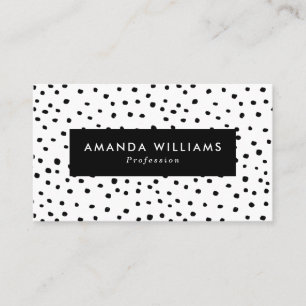 Modern Ink Dots Patterned Business Card