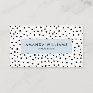 Modern Ink Dots Patterned Business Card