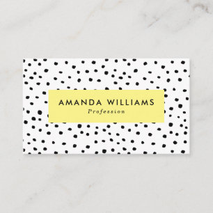 Modern Ink Dots Patterned Business Card
