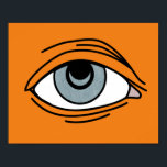 Modern Insomniac Eye Pop Art Poster<br><div class="desc">Make a bold statement with this contemporary tired eye poster, featuring a striking minimalist design with a vivid orange background. Perfect for insomniacs, night owls, or lovers of modern pop art, this piece captures the essence of fatigue and wakefulness in a visually compelling way. Ideal for bedrooms, offices, or creative...</div>