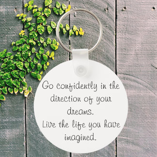 Modern inspirational keychains go confidently gift