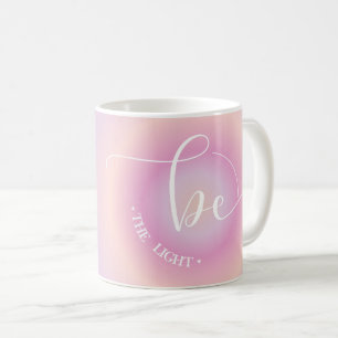 Modern Inspirational Quote Lavender Be The Light Coffee Mug