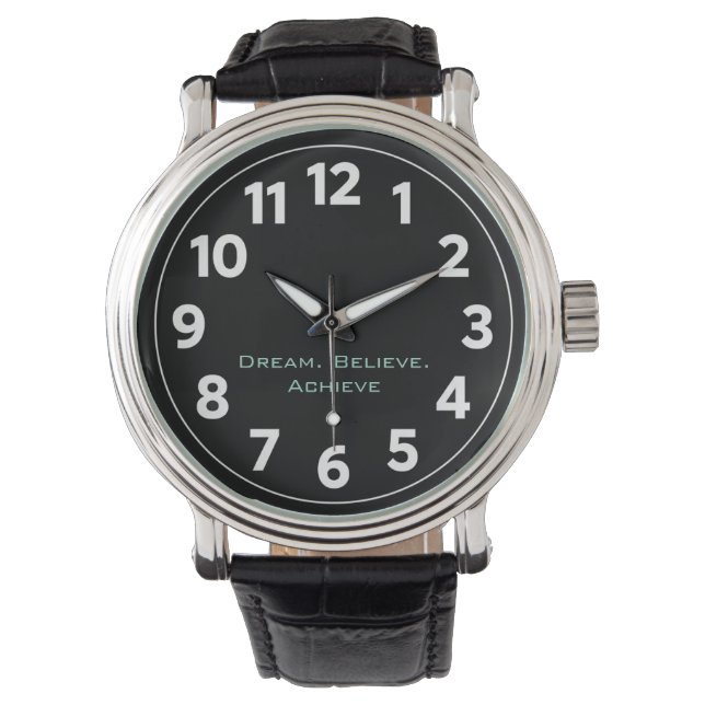Modern Inspirational Wall Clock Watch (Front)
