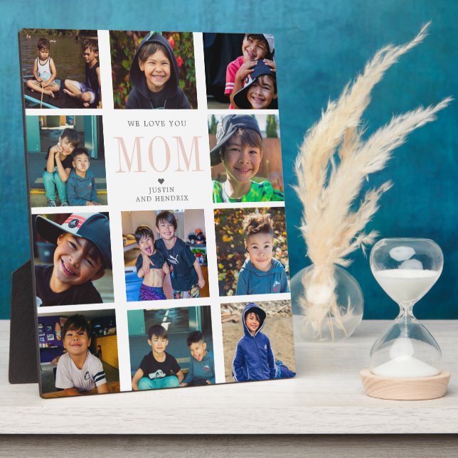 Modern Instagram 11 Photo Collage Plaque (Side)