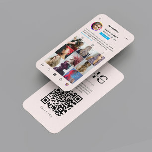 Modern Instagram Hairstylist Hairs Hair Salon Pink Business Card