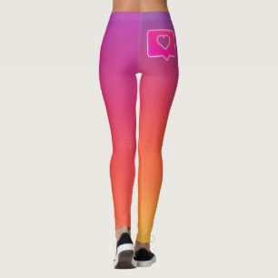 Modern Instagram Influencer Sunset Ombre Womens  Leggings