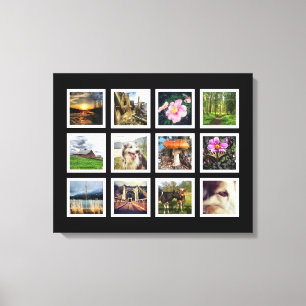 Modern Instagram Photo Art Collage Canvas Print