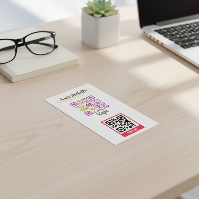 Modern  Instagram TikTok QR Code  Calling Card (Modern Instagram TikTok QR Code Calling Card)
