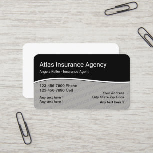 Modern Insurance Agency Business Card