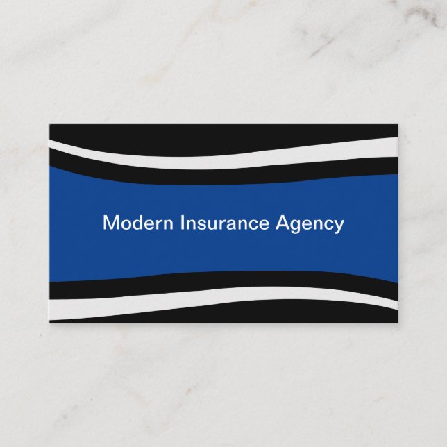 Modern Insurance Agency Business Cards (Front)