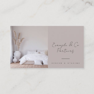 Modern Interior Design custom photo Business Card