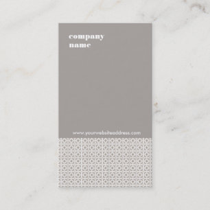 Modern Interior Design Taupe Grey Pattern Business Card