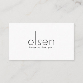Modern Interior Designer Business Card