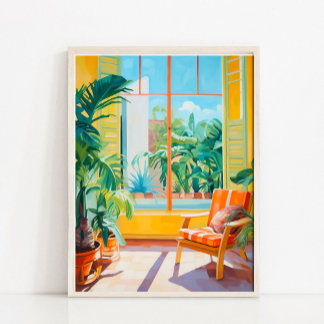 Modern Interior Painting, Abstract Interior Painti Poster