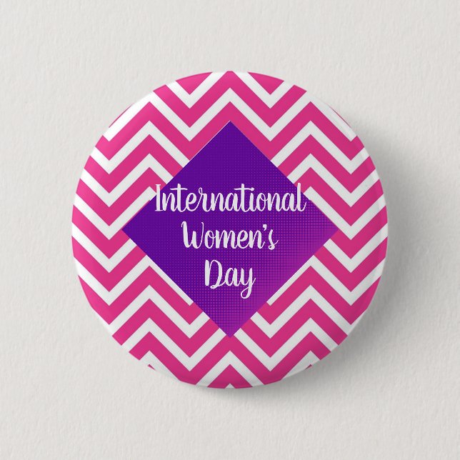 Modern International Womens Day Custom Size 2 Inch Round Button (Front)