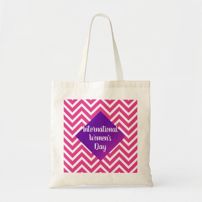 Modern International Womens Day Pink Tote Bag (Front)