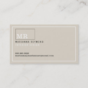 modern introduction contact-card, interior design calling card