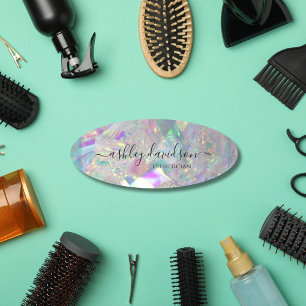 Modern Iridescent Business Professional Name Tag