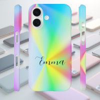  Modern iridescent pastel rainbow coloured, custom