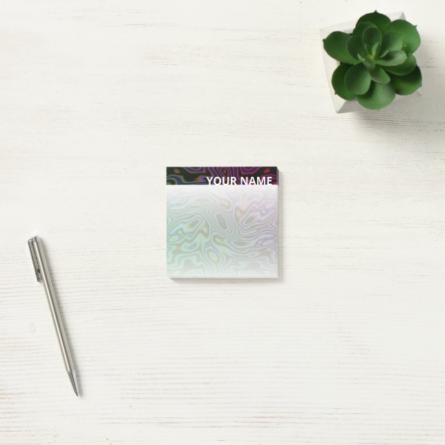 Modern Iridescent Purple Green Post-it Notes (Office)