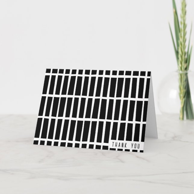 Modern Irregular Rectangle Thank You Cards (Front)